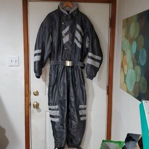 Vintage Descente Silver Retro Mens Ski Suit